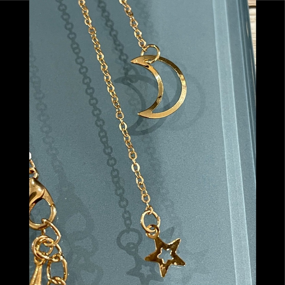 Crescent Moon and Star Necklace